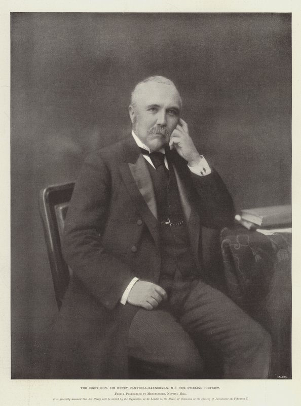 Çok Saygıdeğer Sir Henry Campbell-Bannerman, Stirling Bölgesi Milletvekili by English Photographer