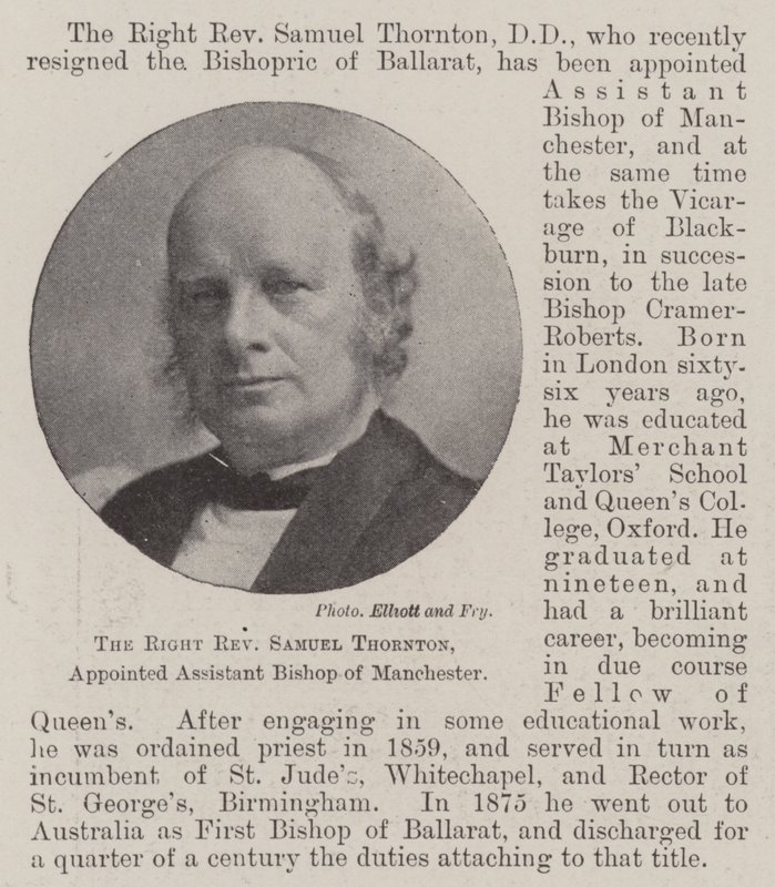 Sağ Muhterem Samuel Thornton, Manchester Piskoposu Yardımcısı olarak atandı by English Photographer