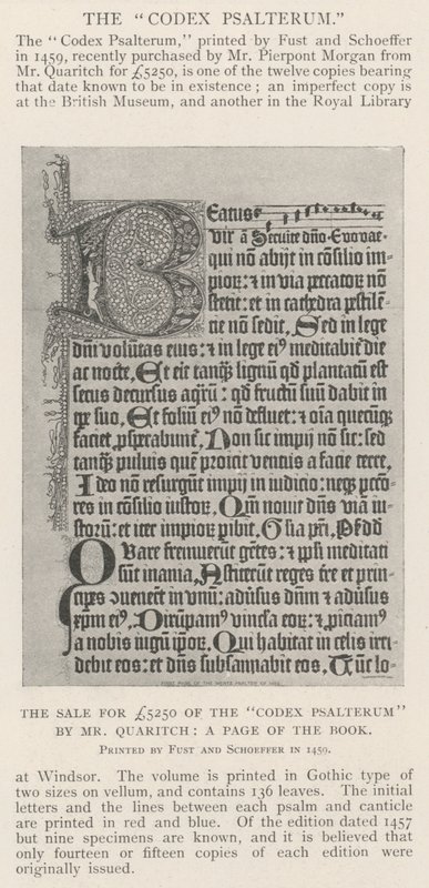 Kitabın Bir Sayfası olan Bay Quaritch tarafından Codex Psalterum