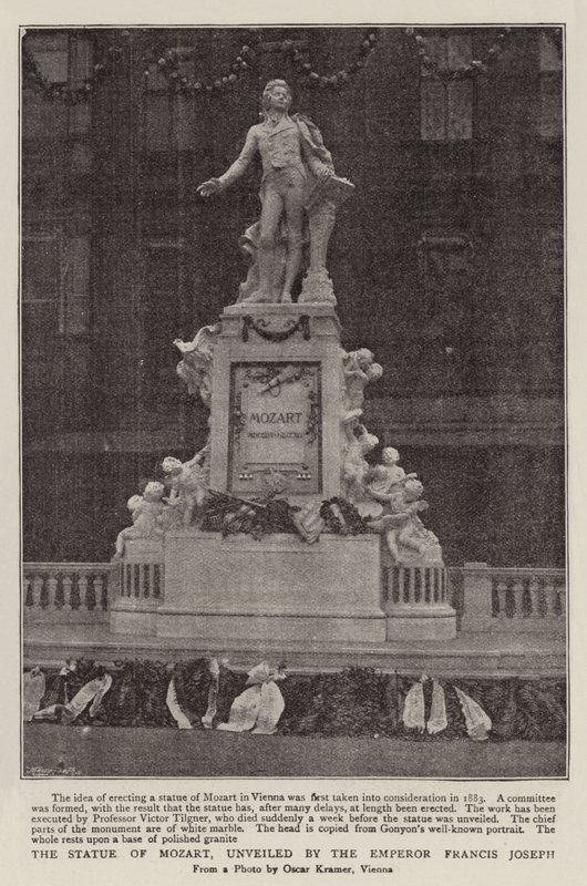 Mozart Heykeli, İmparator Francis Joseph tarafından açıldı by English Photographer