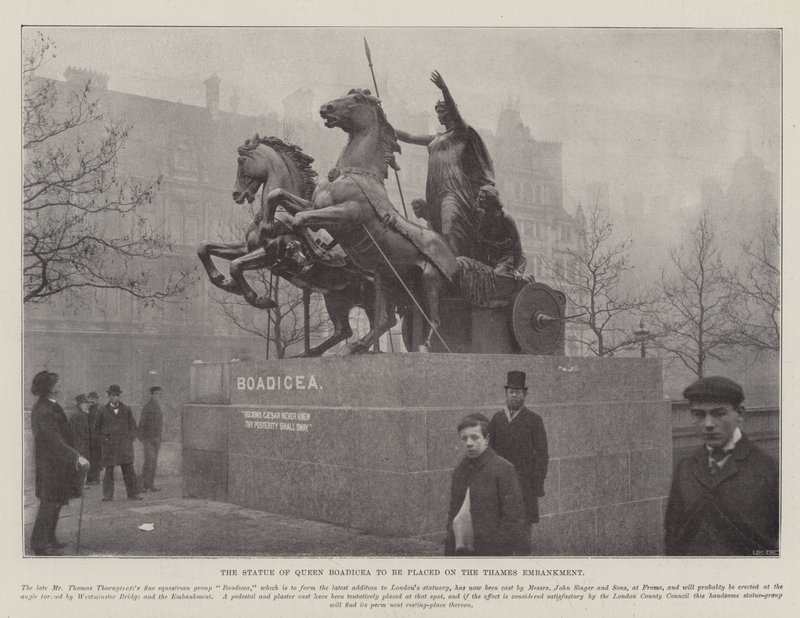 Kraliçe Boadicea Heykeli Thames Dolgusuna Yerleştirilecek by English Photographer