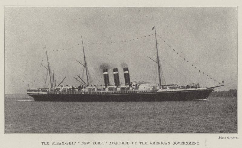 Amerikan Hükümeti tarafından satın alınan Steam-Ship New York, by English Photographer