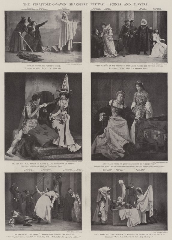 Stratford-on-Avon Shakspere Festivali, Sahneler ve Oyuncular by English Photographer