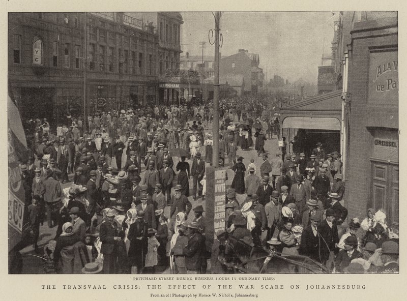 Transvaal Krizi, Savaş Korkusunun Johannesburg Üzerindeki Etkisi by English Photographer