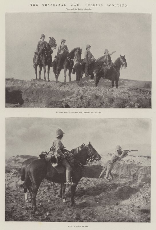 Transvaal Savaşı, Hussars keşif by English Photographer