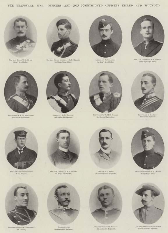 Transvaal Savaşı, Subaylar ve Astsubaylar öldürüldü ve yaralandı by English Photographer