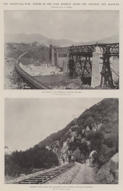 Transvaal Savaşı, Delagoa Körfezi Demiryolu boyunca Boer İnziva Yeri Sahneleri by English Photographer