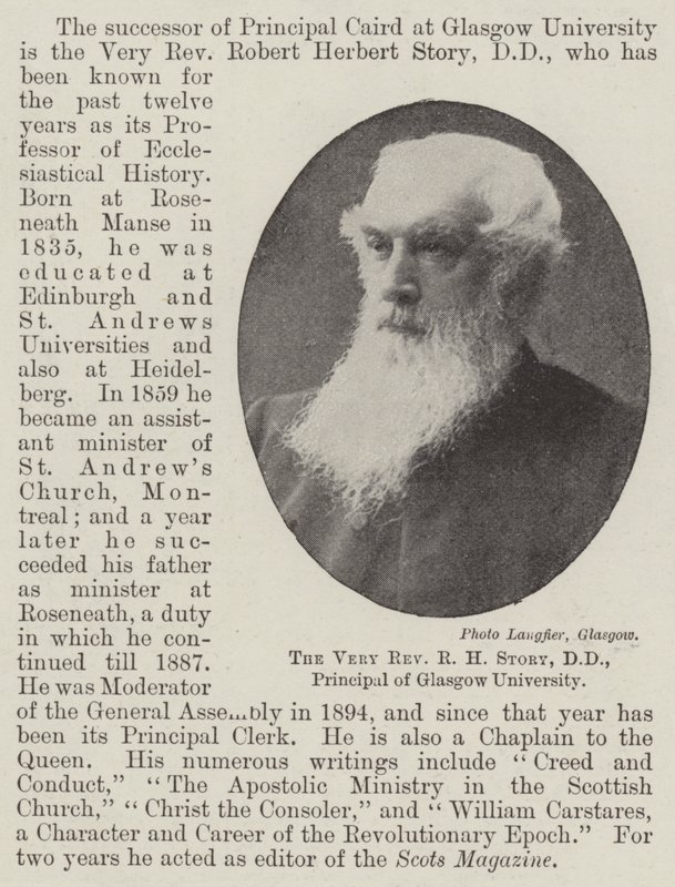 The Very Reverend RH Story, DD, Glasgow Üniversitesi Müdürü by English Photographer