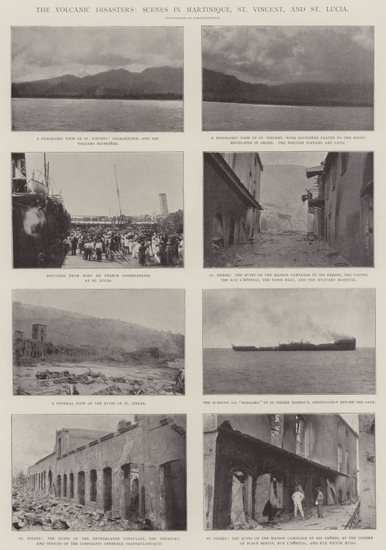 Volkanik Afetler, Martinik, St Vincent ve St Lucia'daki Manzaralar by English Photographer