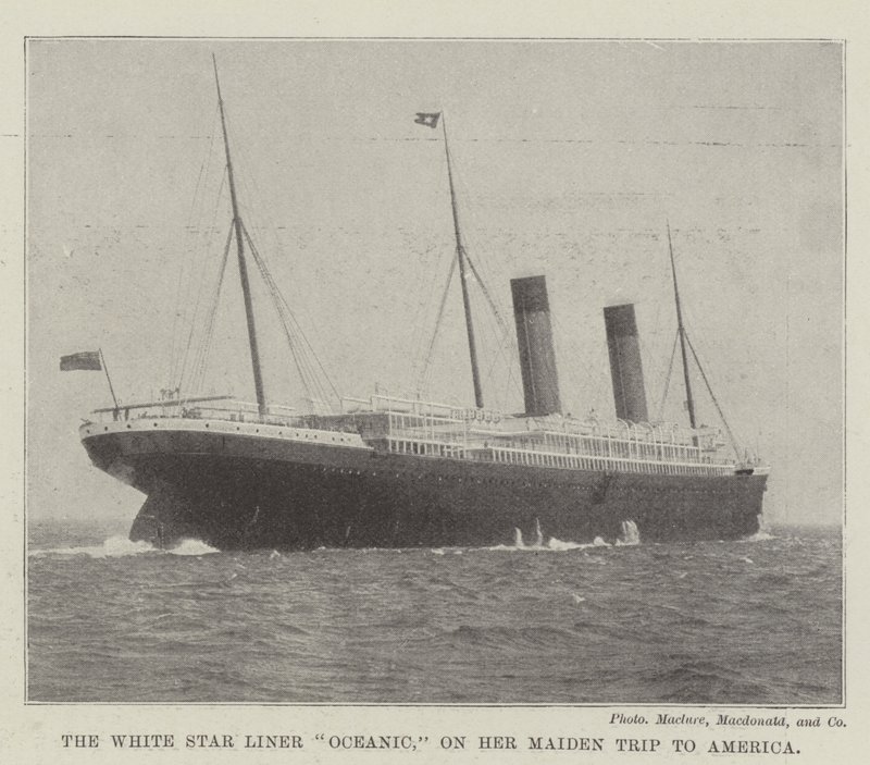 White Star Liner Oceanic, Amerika