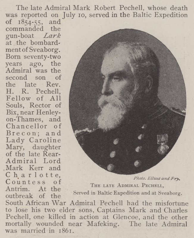 Merhum Amiral Pechell, Baltık Seferinde ve Sveaborg