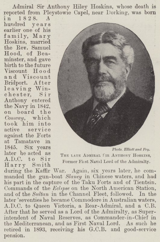 Merhum Amiral Sir Anthony Hoskins, Amiralliğin Eski Birinci Deniz Kuvvetleri Komutanı by English Photographer