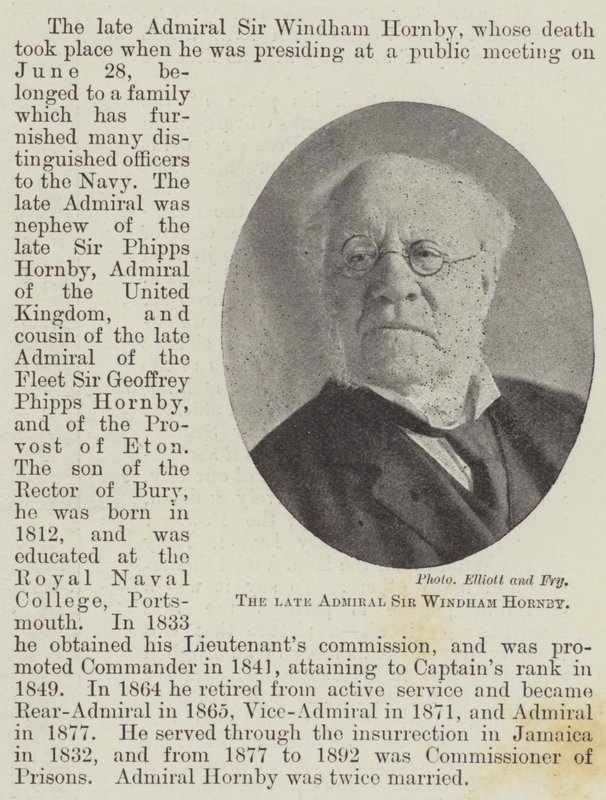 Merhum Amiral Sir Windham Hornby by English Photographer
