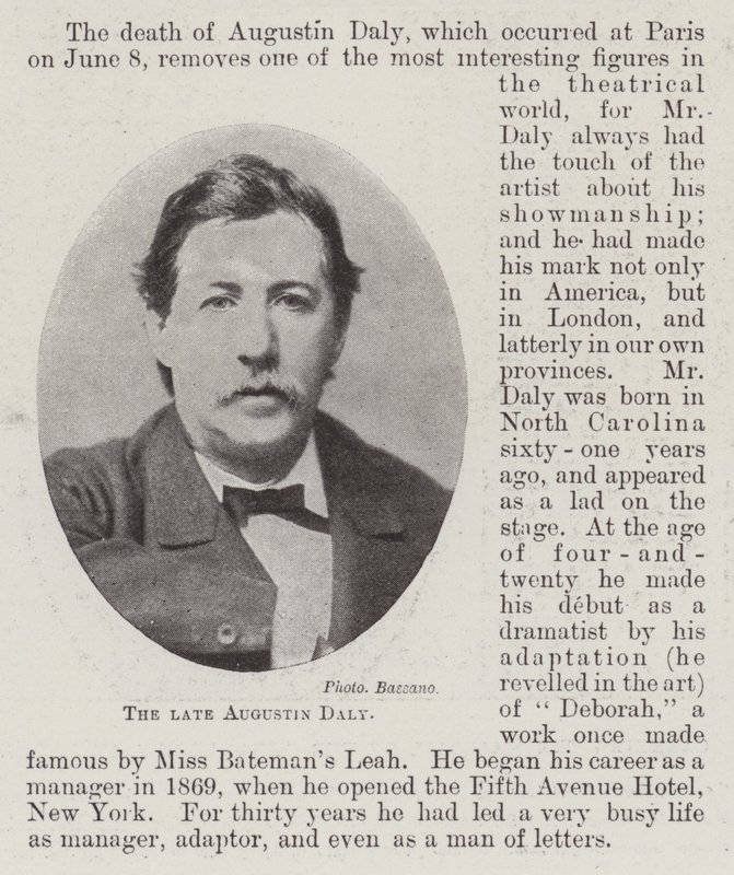 Geç Augustin Daly by English Photographer