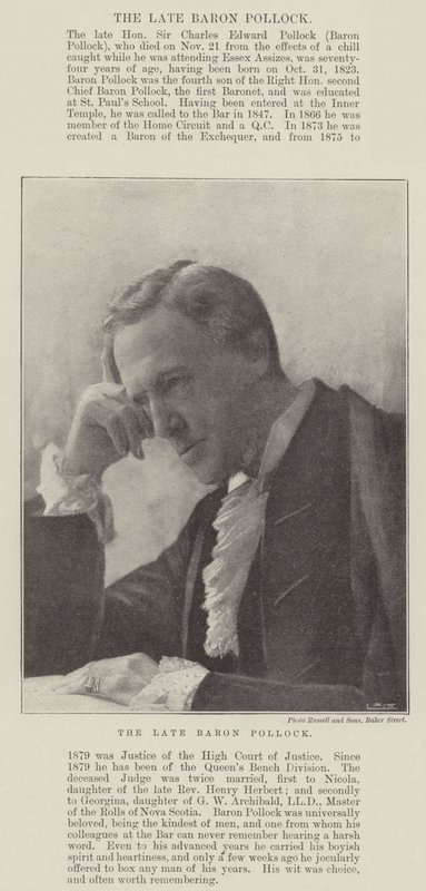 Geç Baron Pollock by English Photographer