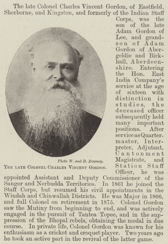 Merhum Albay Charles Vincent Gordon by English Photographer
