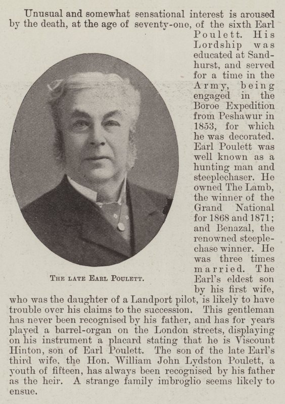 Geç Earl Poulett by English Photographer