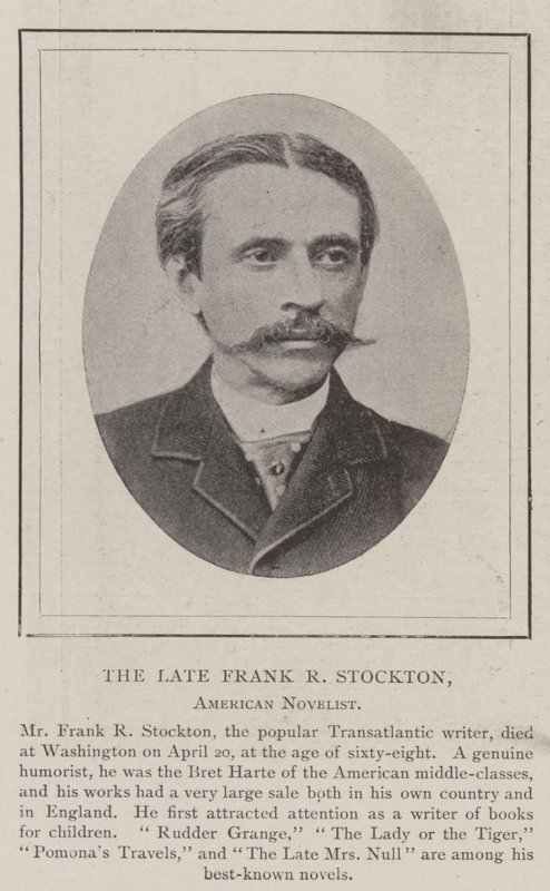 Merhum Frank R Stockton, Amerikalı Romancı by English Photographer