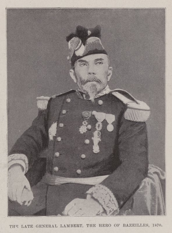 Merhum General Lambert, Bazeilles Kahramanı, 1870 by English Photographer