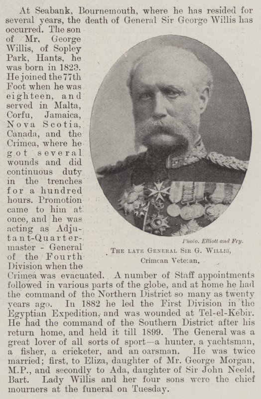 Rahmetli General Sir G Willis, Kırım Gazisi by English Photographer