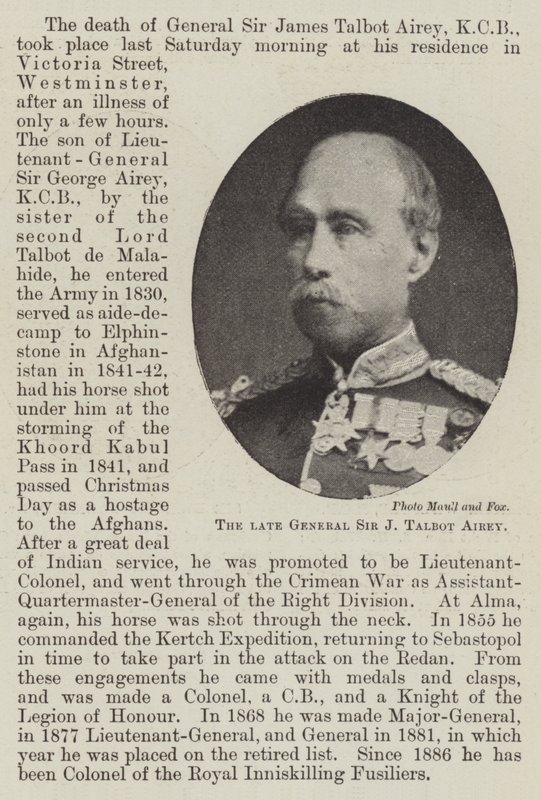 Merhum General Sir J Talbot Airey by English Photographer