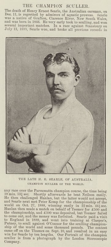 Avustralyalı merhum HE Searle, Dünya Şampiyonu Sculler by English Photographer