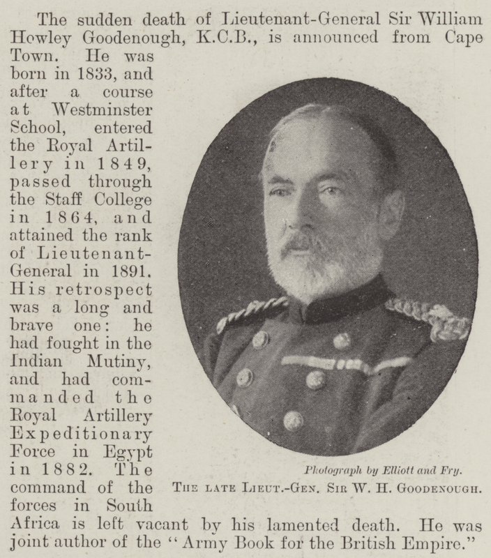 Merhum Korgeneral Sir WH Goodenough by English Photographer
