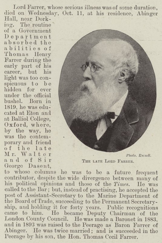 merhum Lord Farrer by English Photographer