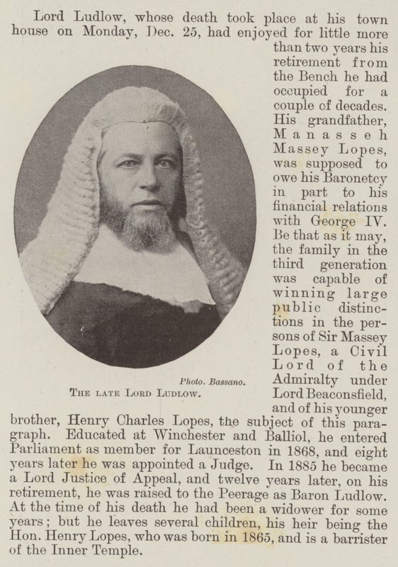 Merhum Lord Ludlow by English Photographer