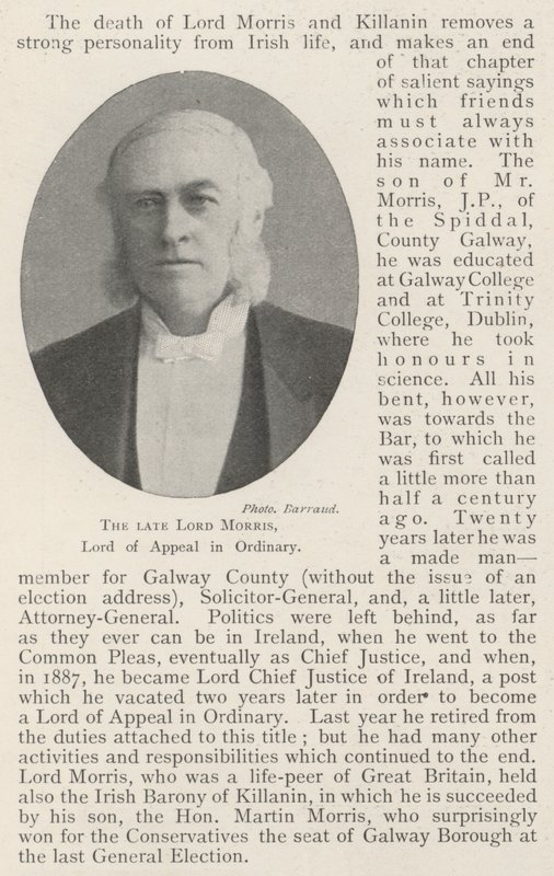 Merhum Lord Morris, Sıradan Temyiz Lordu by English Photographer