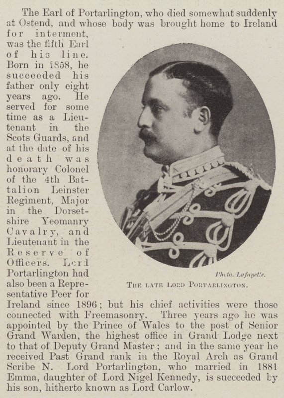 Merhum Lord Portarlington by English Photographer
