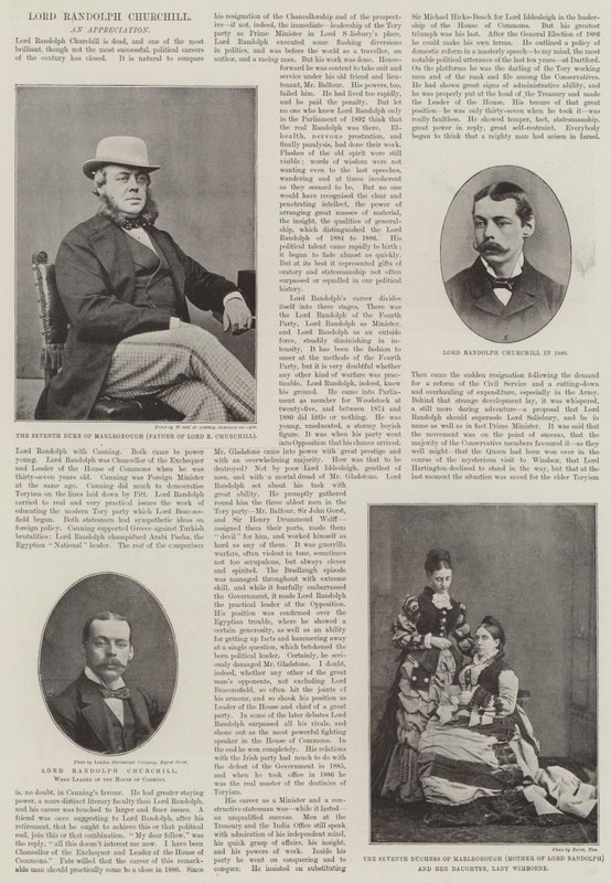 Merhum Lord Randolph Churchill by English Photographer