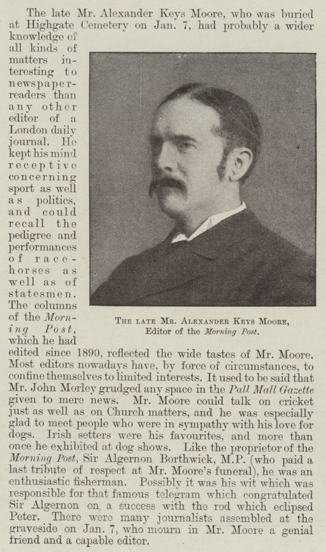 Merhum Alexander Keys Moore, Morning Post