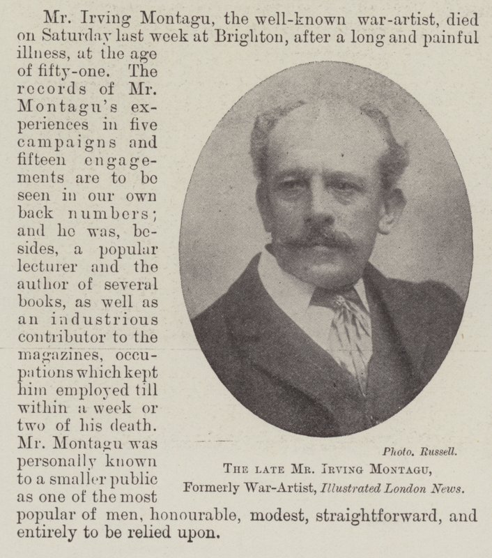 Merhum Bay Irving Montagu, Eski Savaş Sanatçısı, Illustrated London News by English Photographer
