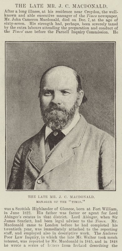 Rahmetli Bay JC Macdonald, Times Müdürü by English Photographer