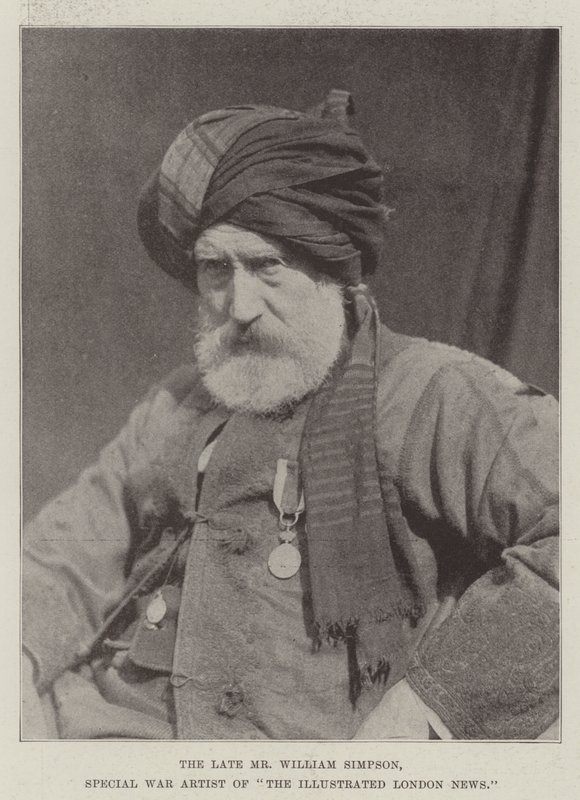 Merhum Bay William Simpson, The Illustrated London News Özel Savaş Sanatçısı by English Photographer