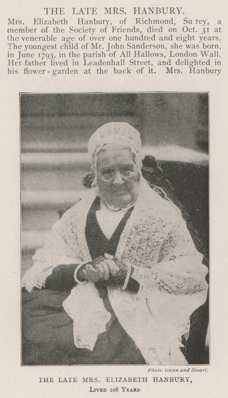 Merhum Bayan Elizabeth Hanbury, 108 Yıl Yaşadı by English Photographer