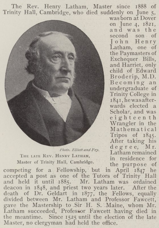 Rahmetli Muhterem Henry Latham, Trinity Hall, Cambridge Ustası by English Photographer