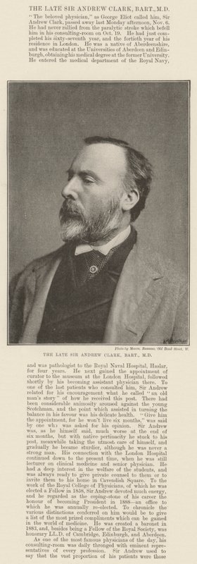 Merhum Sir Andrew Clark, Baronet, MD by English Photographer