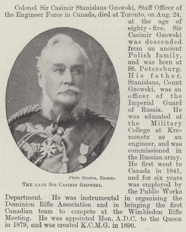 Merhum Sir Casimir Gzowski by English Photographer
