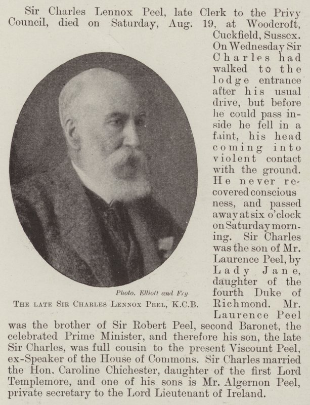 Merhum Sir Charles Lennox Peel, KCB by English Photographer