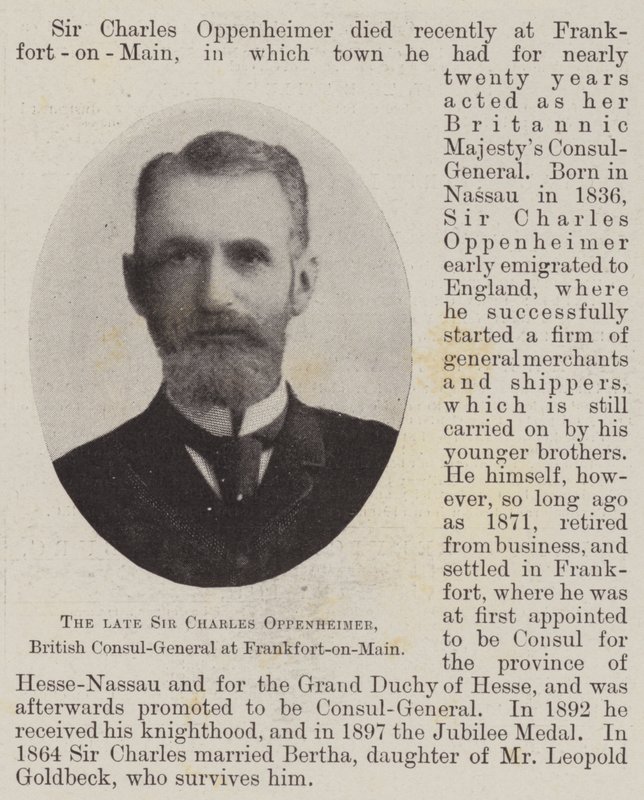 Frankfort-on-Main İngiltere Başkonsolosu Sir Charles Oppenheimer by English Photographer