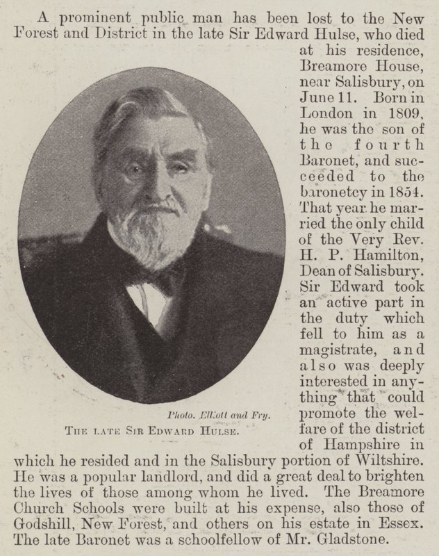 Merhum Sir Edward Hulse by English Photographer