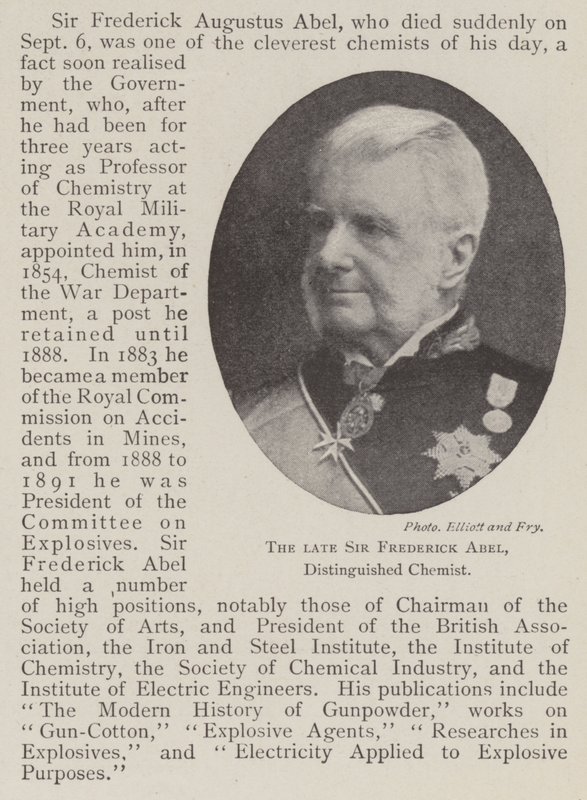 Merhum Sir Frederick Abel, Değerli Kimyager by English Photographer