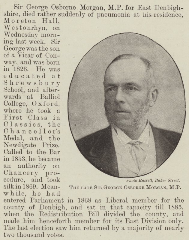 Merhum Sir George Osborne Morgan, Milletvekili by English Photographer