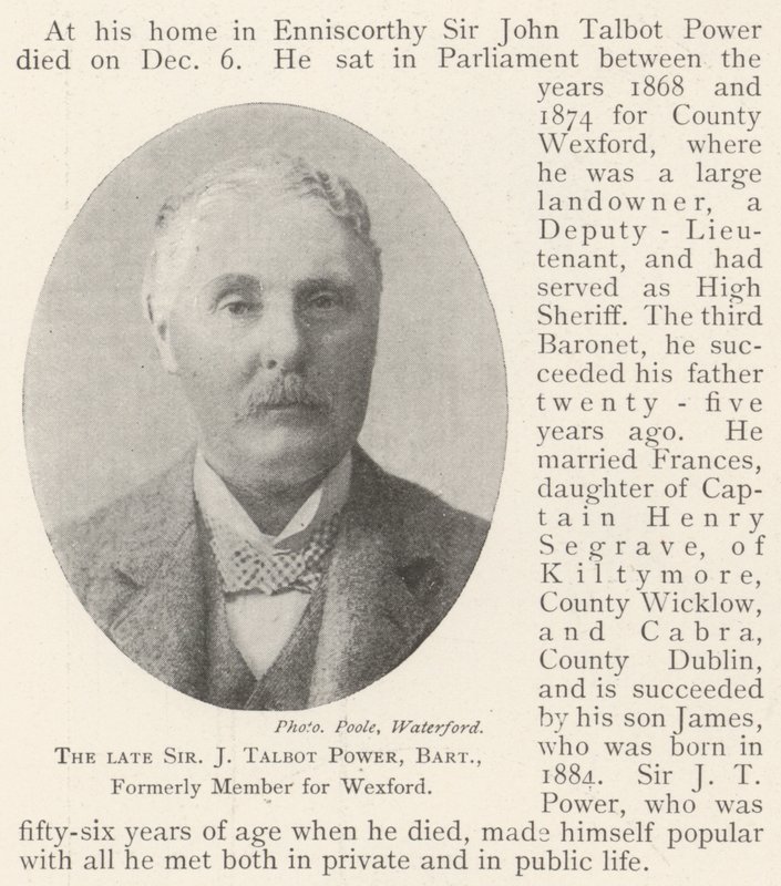 Merhum Sir J Talbot Güç, Baronet, eskiden Wexford Üyesi by English Photographer