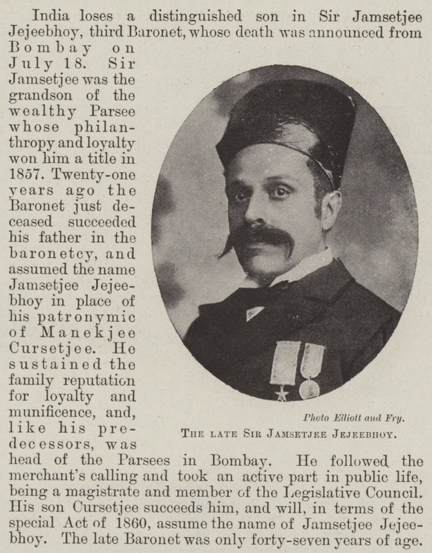 Merhum Sir Jamsetjee Jejeebhoy by English Photographer