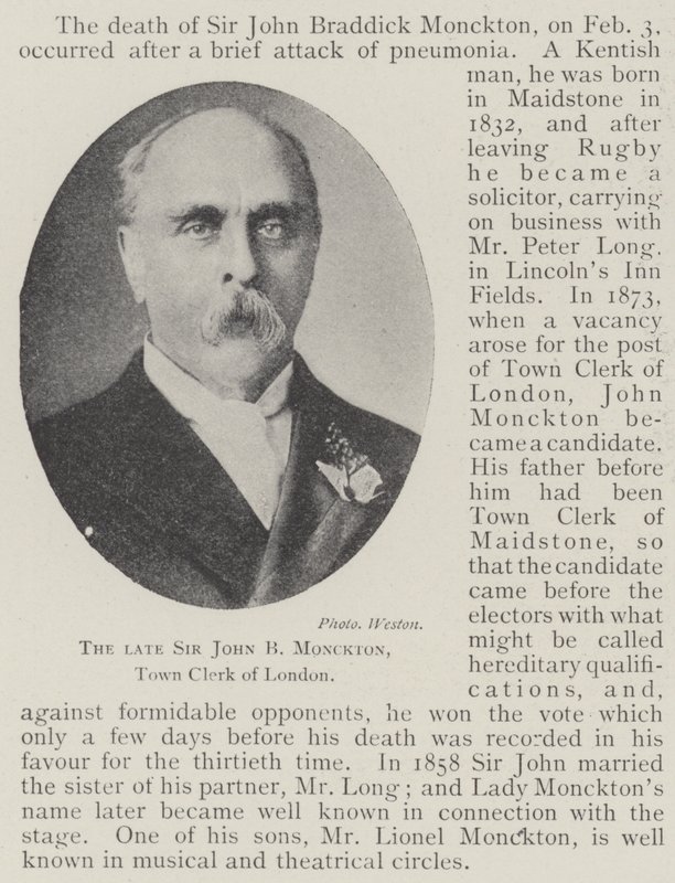 Merhum Sir John B Monckton, Londra Belediye Memuru by English Photographer