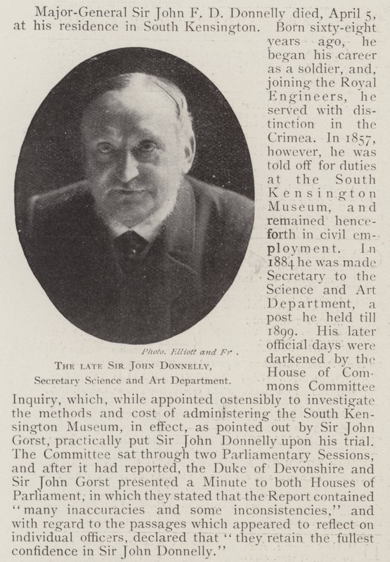 Merhum Sir John Donnelly, Sekreter Bilim ve Sanat Bölümü by English Photographer
