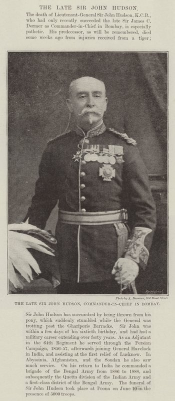 Merhum Sir John Hudson, Bombay Başkomutanı by English Photographer